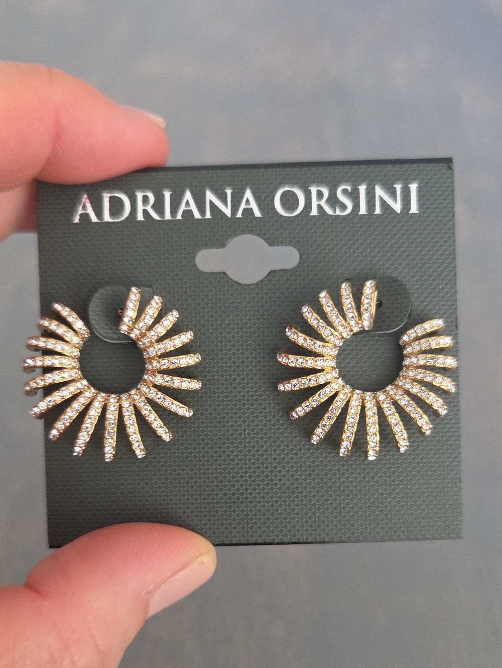 Gold Radiant Crystal Halo Earrings